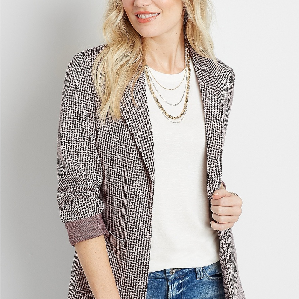 Maurices Black and White Blazer Professional Tailored Jacket - Picture 1 of 4